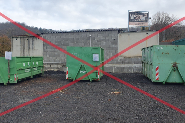 Zrušení kontejnerů na místě bývalého ekodvora