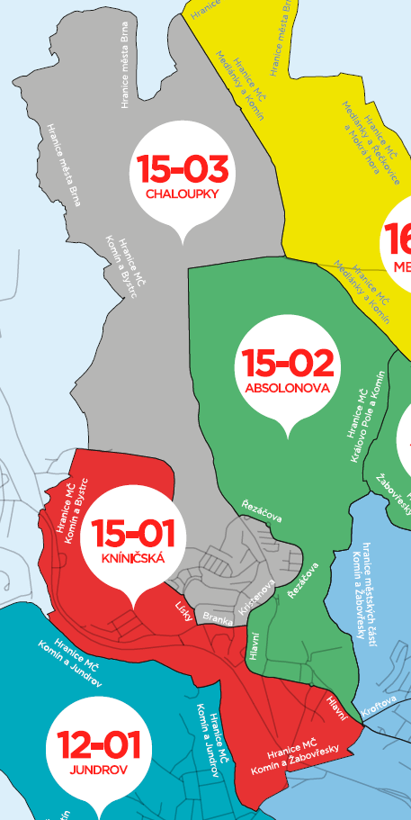 mapa s komínskými oblatmi placeného stání